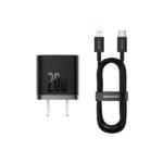 Baseus GaN5 Fast Charger 1C 20W CN Set Mini With Type-C to iP Lightning Cable