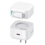 Usams PD35W Dual Output GaN Fast Charger With Type-C Magnetic Retractable Cable Module (US Plug) -XMF Series