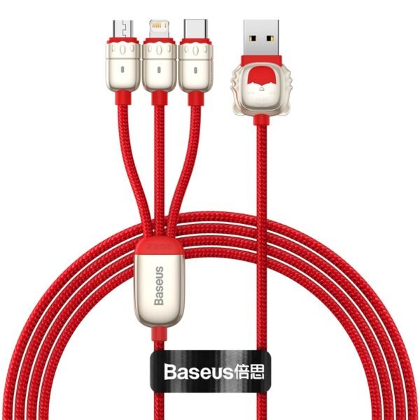 Baseus One for Three Data Cable USB to M+L+C - Image 2