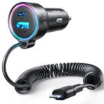 Joyroom JR-CL08 3-in-1 Wired Car Charger with Lightning iPhone Cable