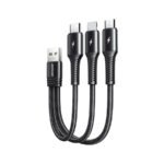 Joyroom S-01530G9 3 in 1 charging cable 0.15m-micro+type c+lightning