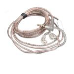 KZ OFC Flat Upgrade Cable Black 2 Pin 0.75mm with Mic- C Pin