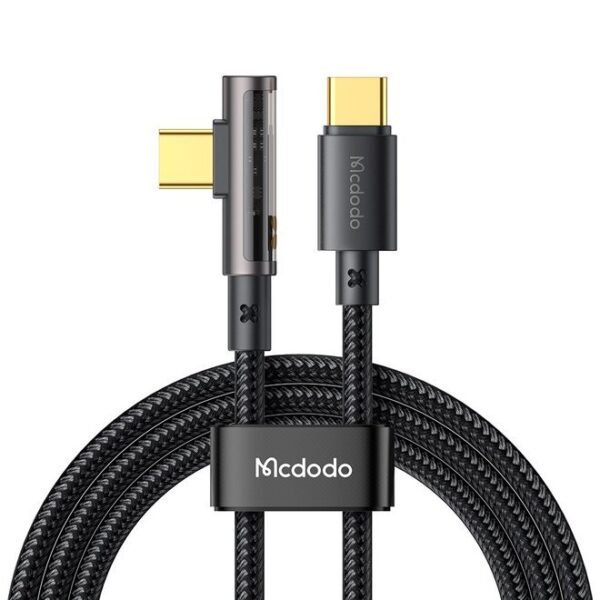 Mcdodo Prism Series 100W Right Angle USB-C to USB-C Transparent Cable