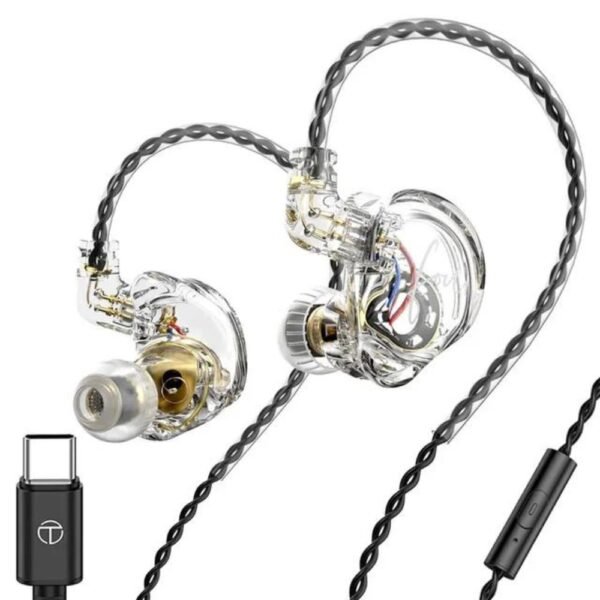 TRN CS4 10MM Dual Magnetic Circuit Dynamic Drive In Ear Earphones-Type_C