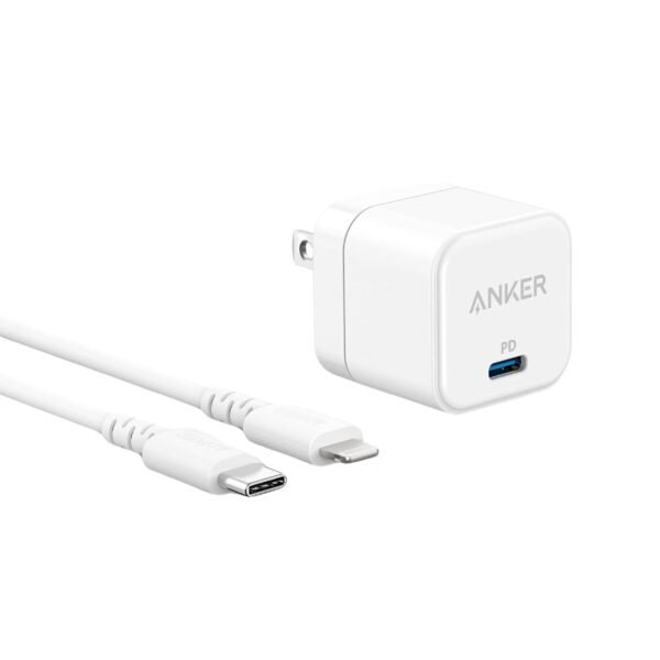 Anker PowerPort III 20W Cube Charger with USB-C to Lightning Cable