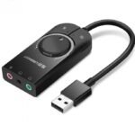 Ugreen USB External Sound Card Audio Interface With Volume Control & Mute Button