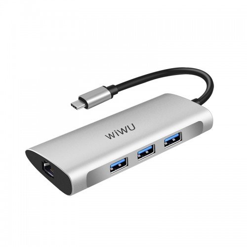 WiWU Alpha 6-in-1 Multi-function Type-C Hub Adapter