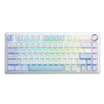 AULA F75 Gasket Three-Mode Mechanical Keyboard-White, Purple