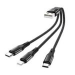 Hoco X47 3-in-1 Harbor charging cable(iP+Micro+Type-C)