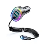 Joyroom JR-CL19 4 in 1 60W Wired Car Charger with Type-C Cable