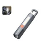 Smiling Shark SD-1023 LED Multifunctional Flashlight with Hook Camping Light USB Rechargeable Zoomable