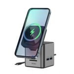 WiWU 9 in 1 Multi ports Docking station with wireless charger
