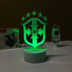 Brazil Logo Acrylic Multicolor Night Lamp