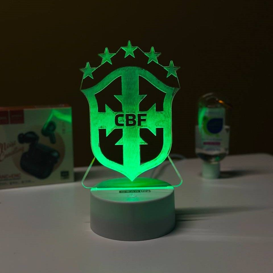 Brazil Logo Acrylic Multicolor Night Lamp
