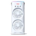 Disnie DRMF-63USB Rechargeable Double Head Portable Mini Air Cooling Mist Fan with Remote