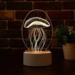 Jelly Fish Acrylic Multicolor Night Lamp