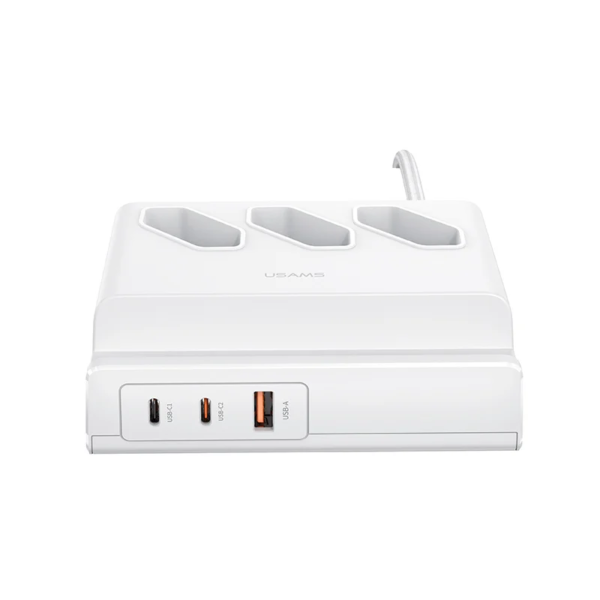 USAMS US-CC160 P1 65W Super Si Fast Charging USB Extension Socket (EU)