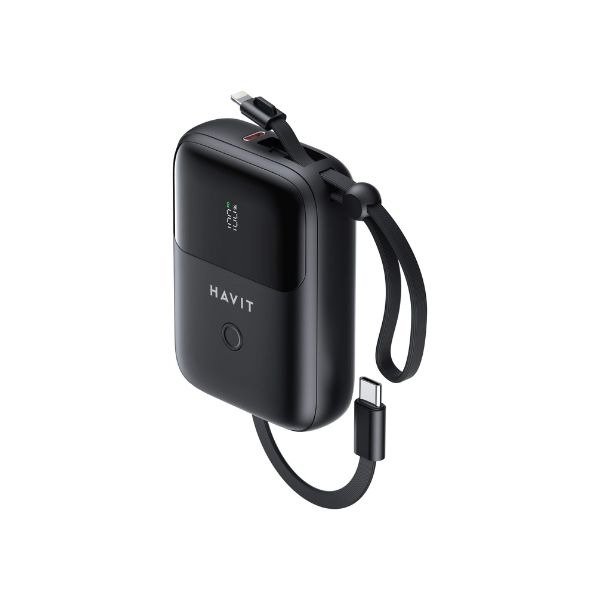 HAVIT PB5215 10000mAh Display Power Bank With Usb-C & Lightning Cable - Image 2