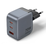 Vention 3-Port GaN USB-C & USB-A Charger 70W, EU Plug