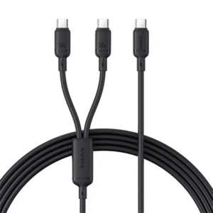 Baseus Silky Series 100W Type-C to Dual Type-C Fast Charging Cable – 1.5m