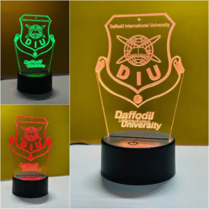 Customizable Gearup Multicolor Acrylic Night Lamp – School, College, or University Logo