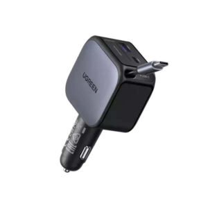 UGREEN EC602 Nexode Car Charger 60W with Retractable USB-C Cable (55212)