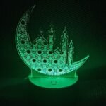 GearUP Acrylic Multicolor Night Lamp (Ramadan Mubarak)