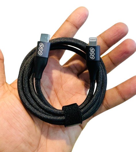 QCY DC23 27W Super Fast Braided USB C-Lightning Data Cable