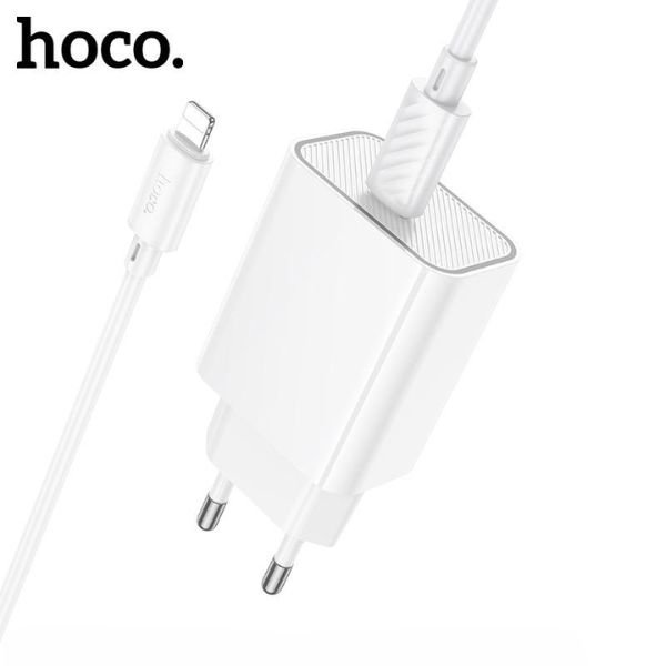 hoco C143A Benefit single port PD20W charger set (C to iP)(EU)