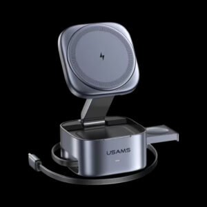 USAMS CD257 Qi2.0 3-in-1 Magnetic Wireless Charger