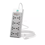 LDNIO SC4 13 in 1 65W GaN Desktop Charging Power Strip 8 AC 2 USB C 2 USB A 1 Lightning