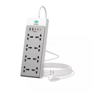LDNIO SC4 13-in-1 65W GaN Desktop Charging Power Strip (8 AC + 2 USB-C + 2 USB-A + 1 Lightning)